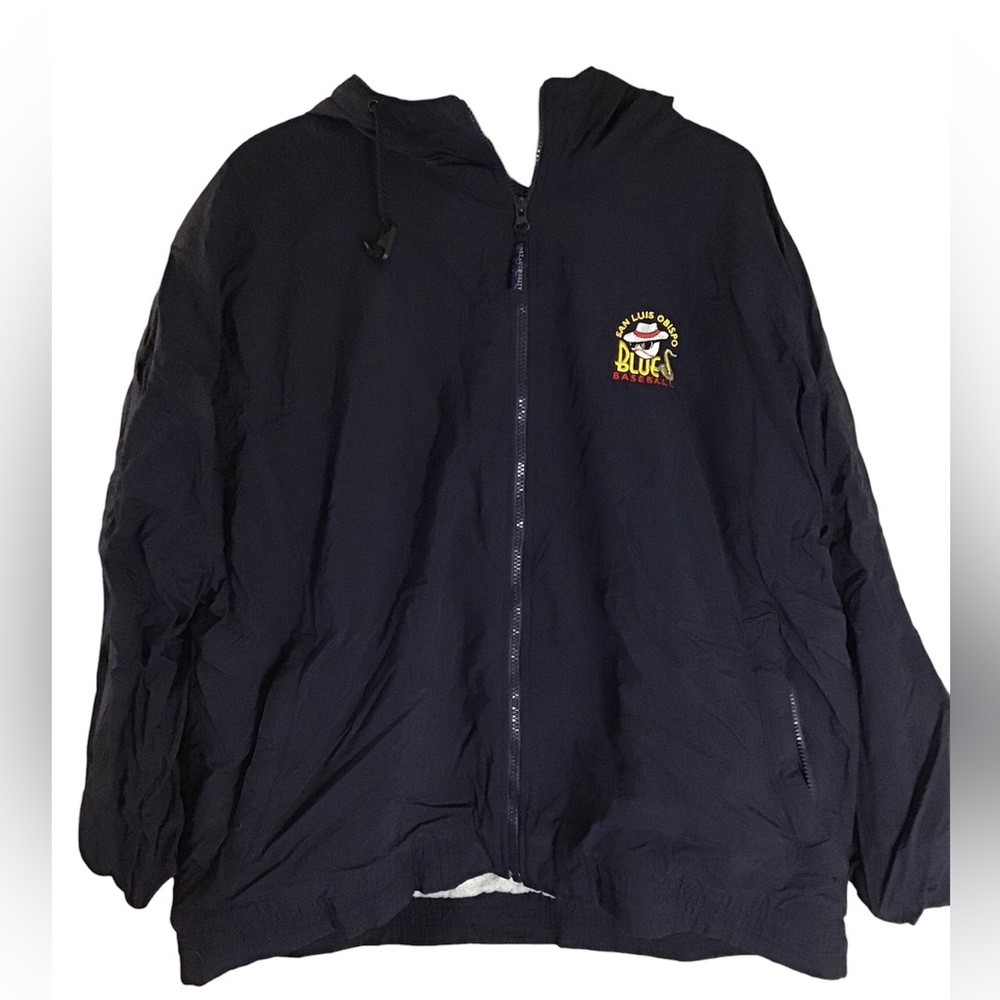 Vintage San Luis Obispo Blues Baseball Jacket, Size xtra Large